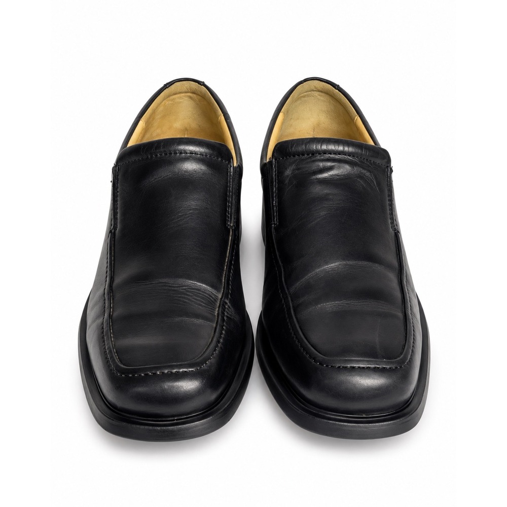 Johnston & Murphy Mens Size 8 M Black Leather Slip On Loafers 7447